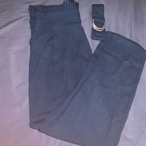 Blue Trousers with belt